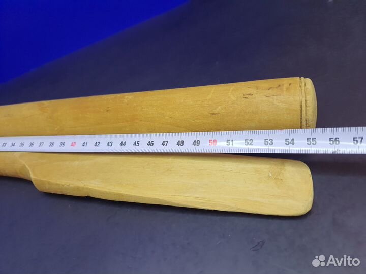 Винтажная толкушка и поварская ложка 55см, дерево