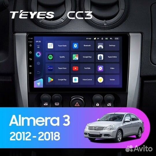 Магнитола Teyes CC3L 4/32 Nissan Almera