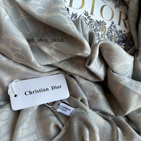 Теплый платок Dior 90/90 gray