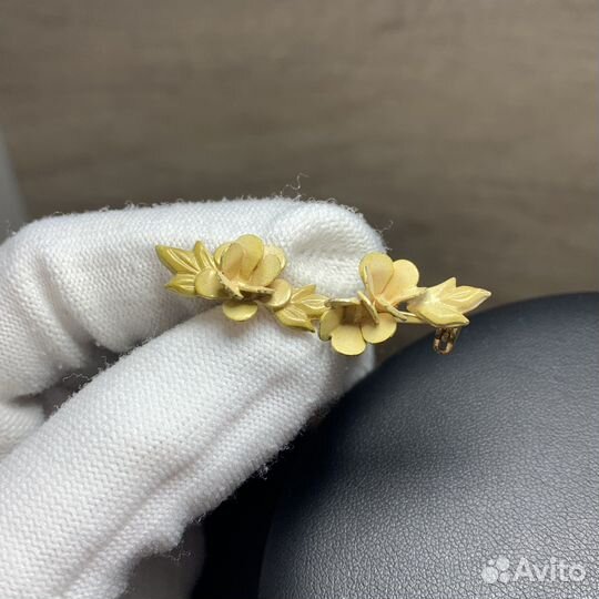 Винтажная Брошь Цветы Ретро