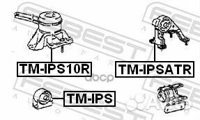 Опора двигателя передняя toyota caldina