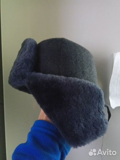Шапка ушанка зимняя мужская военная 56