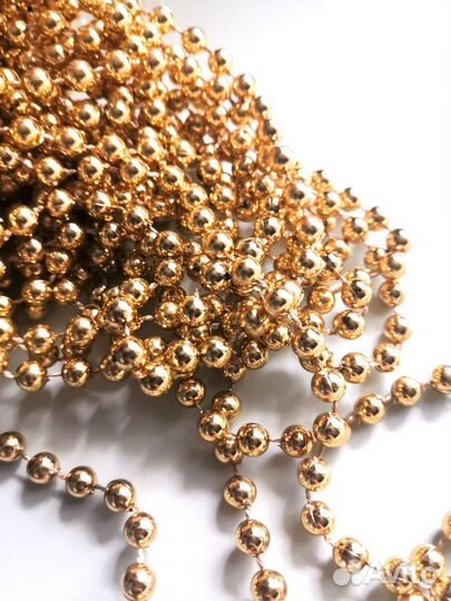 Бусины на нитке 6 мм, 10 метров