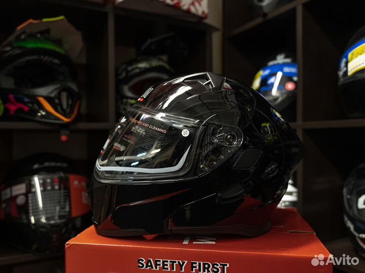 Шлем для мотоцикла интеграл AIM jk320 Black