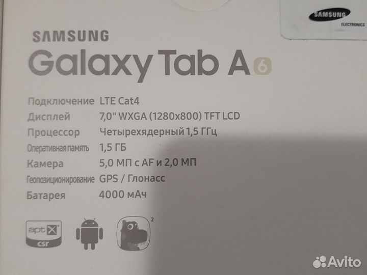 Samsung galaxy tab a6