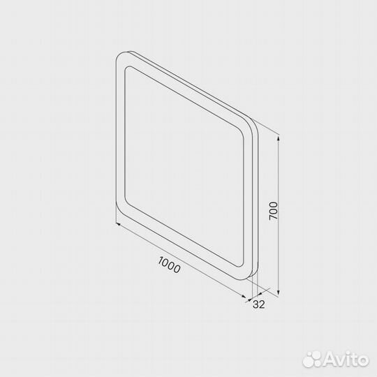 Зеркало iddis злп109 Белое