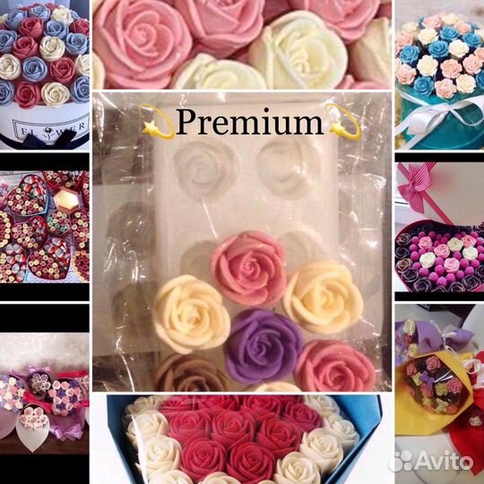 Силиконовые формы для шоколада Калла Тюльпан Роза