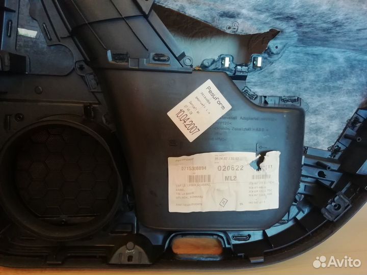 Кожаные дверные карты vw passat b6