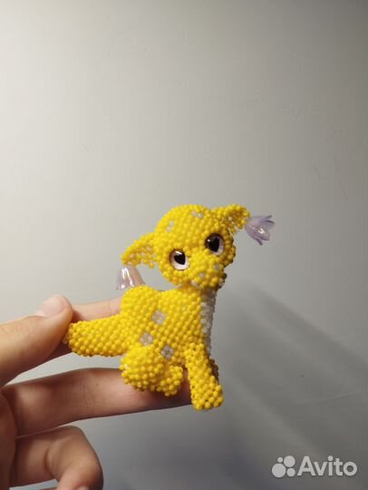 Дракончик Тоби амигуруми из бисера