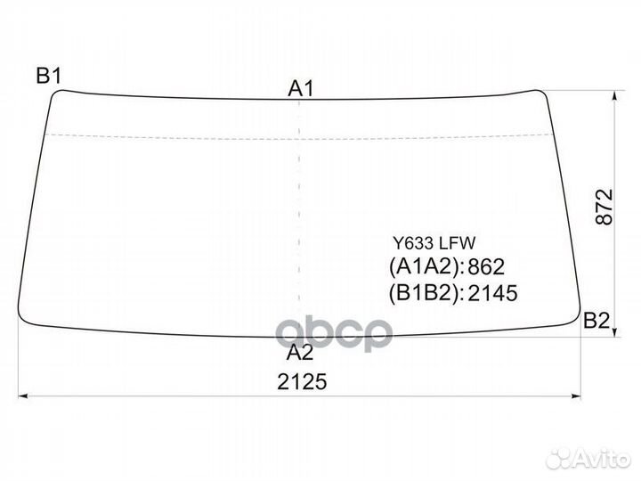 Стекло лобовое в резинку hino ranger cabover FD