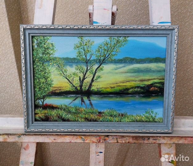 Картина маслом пейзаж лето природа