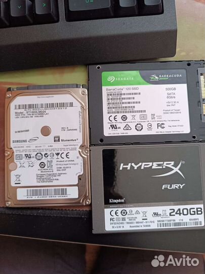 HDD/SSD, 2,5-3 дюйма, от 240gb до 2Tb и 1 внешний