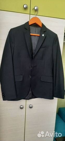 Школьный пиджак синий р.146