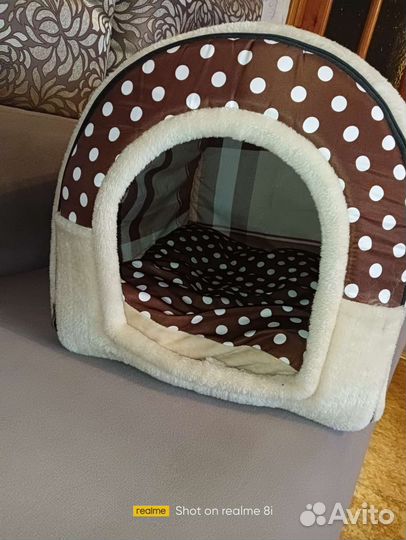 Лежанка домик для собаки