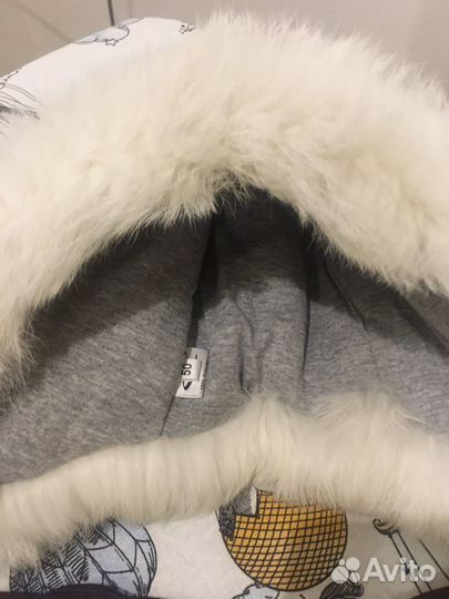 Шапка зимняя для девочки, фиона, 50, мех кролика