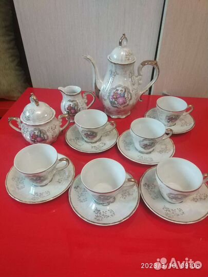 Сервиз кофе Мадонна антикварный японский фарфор