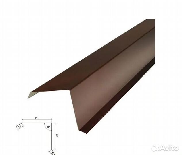 Планка торцевая ветровая на металлочерепицу