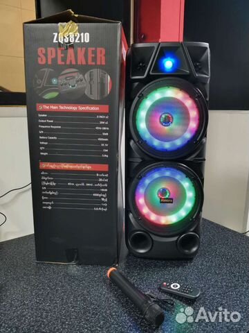 Колонка большая блютус с микрофоном ZQS 8210