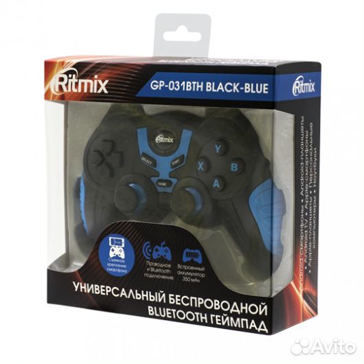 Геймпад беспроводной/проводной Ritmix GP-031BTH