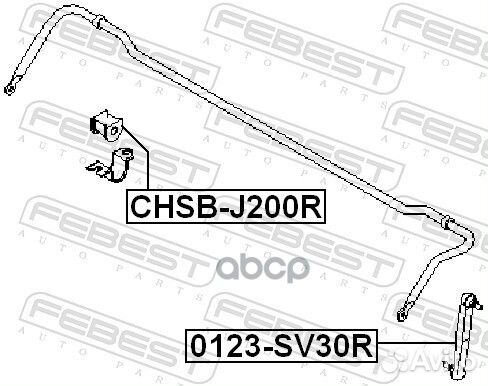 Втулка стабилизатор задний Chevrolet/Febest/ CH