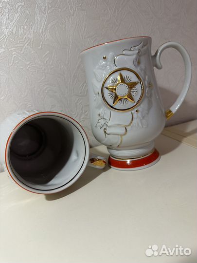 Пара винтажных пивных бокалов