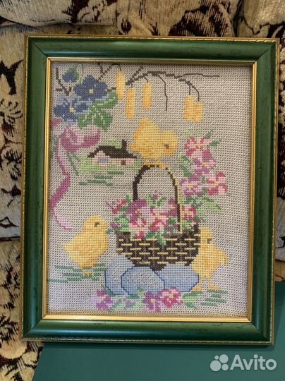 Картина ручная вышивка крестом Пасха
