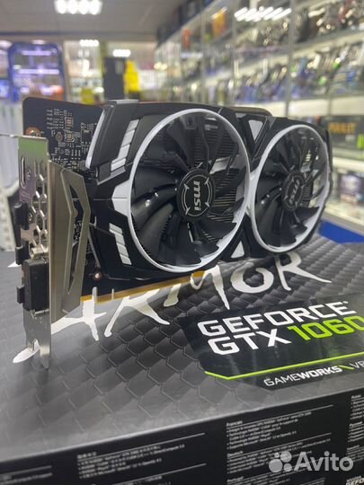 Видеокарта MSI geforce GTX 1060 armor 6G OCV1