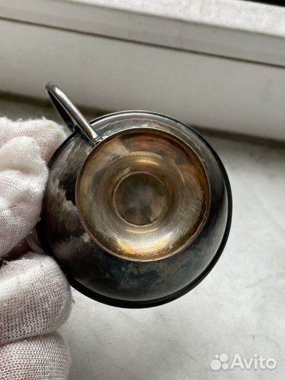 Соусница/ чашка Швеция серебро 830 проба