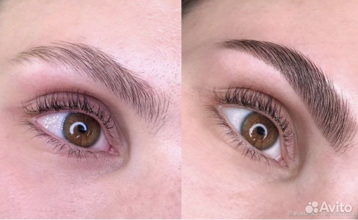 Ламинирование бровей и ресниц, оформление бровей