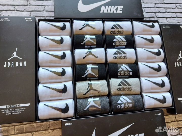Носки Nike Jordan Adidas Lacoste