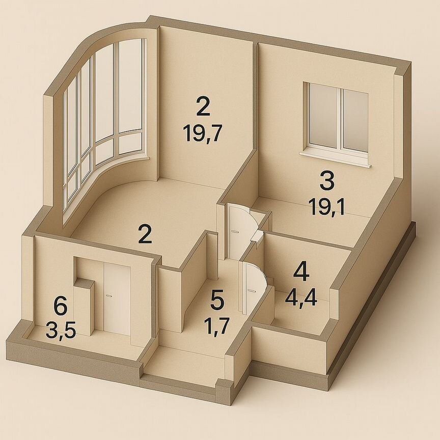 1-к. квартира, 52,3 м², 8/27 эт.