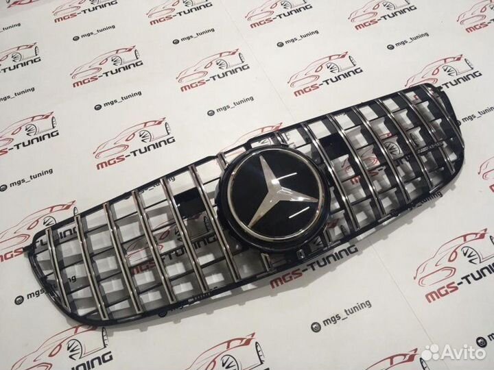 Решетка на Mercedes GLS X166 GT-AMG Дистроник