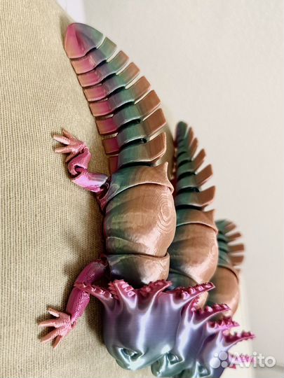 Аксолотль игрушка, подвижный дракон, 3D печать