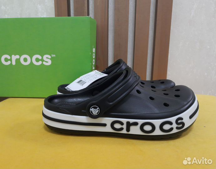 Crocs сабо синий чёрный размер 7. 8