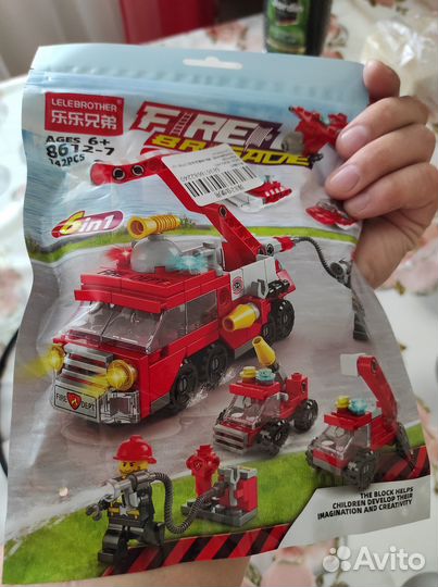 Конструктор Лего пожарная машина, новый