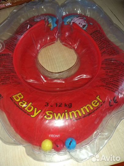 Круг для купания на липучках с погремушкой