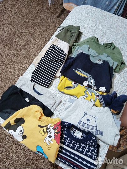 Вещи пакетом на мальчика 74 80