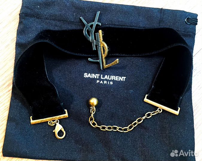 Бархатный чокер Saint Laurent, оригинал