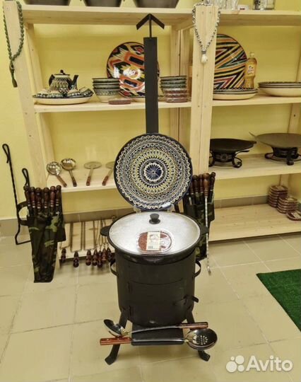 Казан 12л + пeчь с трубoй