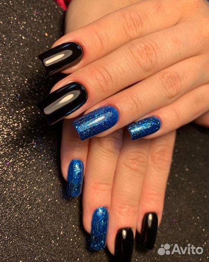 Маникюр с покрытием гель-лак и наращивание