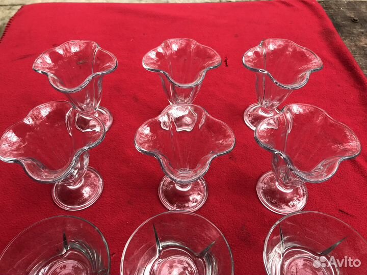 Креманк фужер по 6шт стекл СССР за все