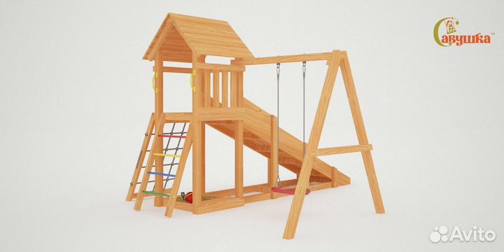 Детские уличные площадки домики горка качели