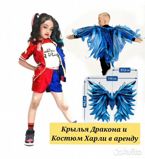 Костюм Харли Квин и Крылья Дракона