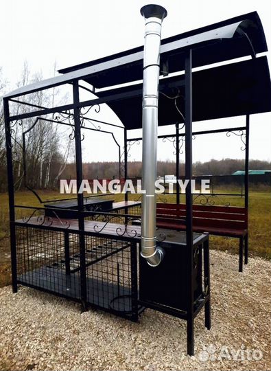 Мангал с крышей