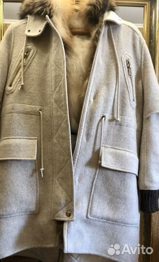 Парка женская с натуральным мехом