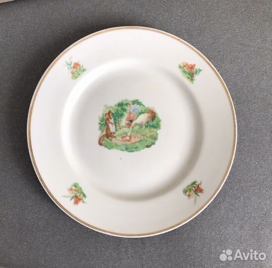 Тарелка детская Дулево фарфор СССР
