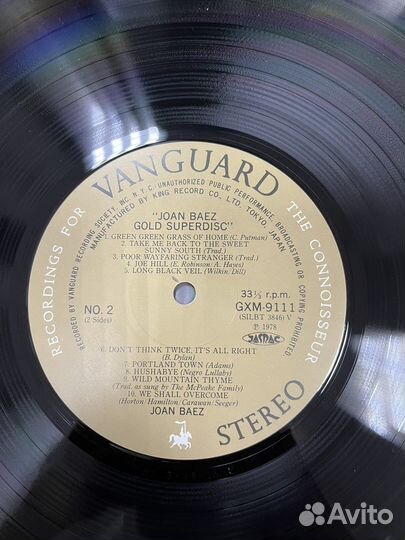 Joan Baez Gold Superdisc 1978 Japan винил