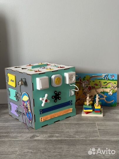 Бизиборд, сортер деревянный, вкладыш