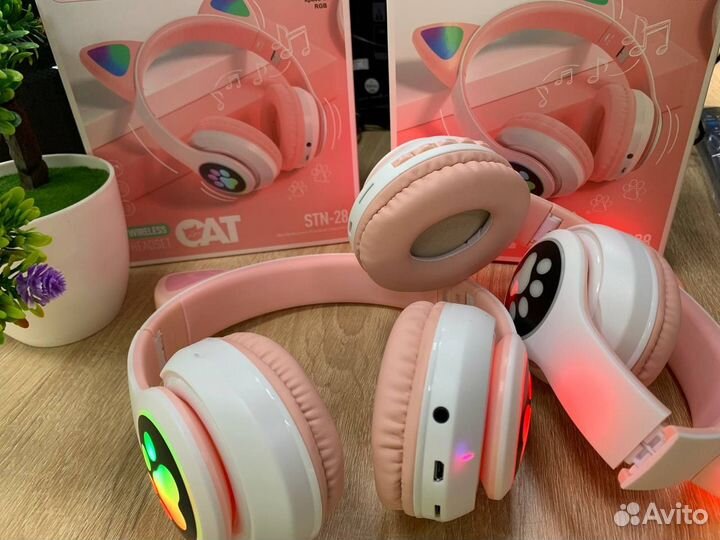 Беспроводные детские наушники c ушками