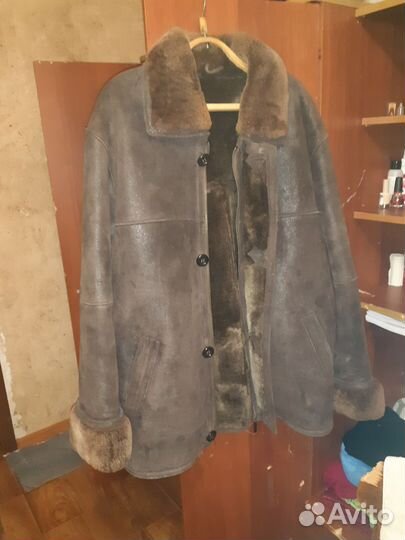 Кожаная дубленка мужская 54-60 размера